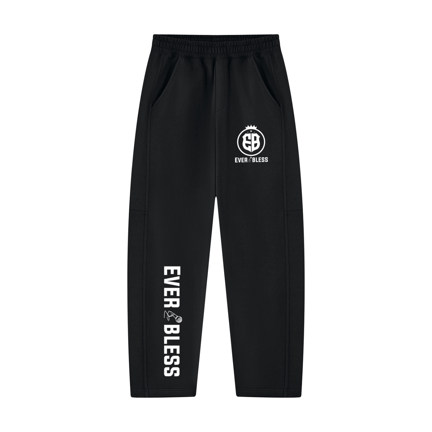 Unisex Tapered Straight Hem Sweatpants