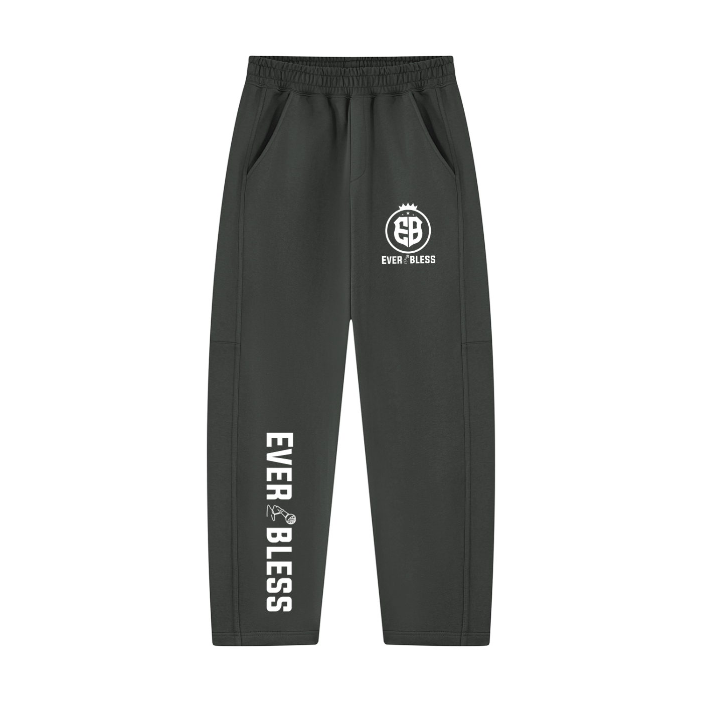Unisex Tapered Straight Hem Sweatpants