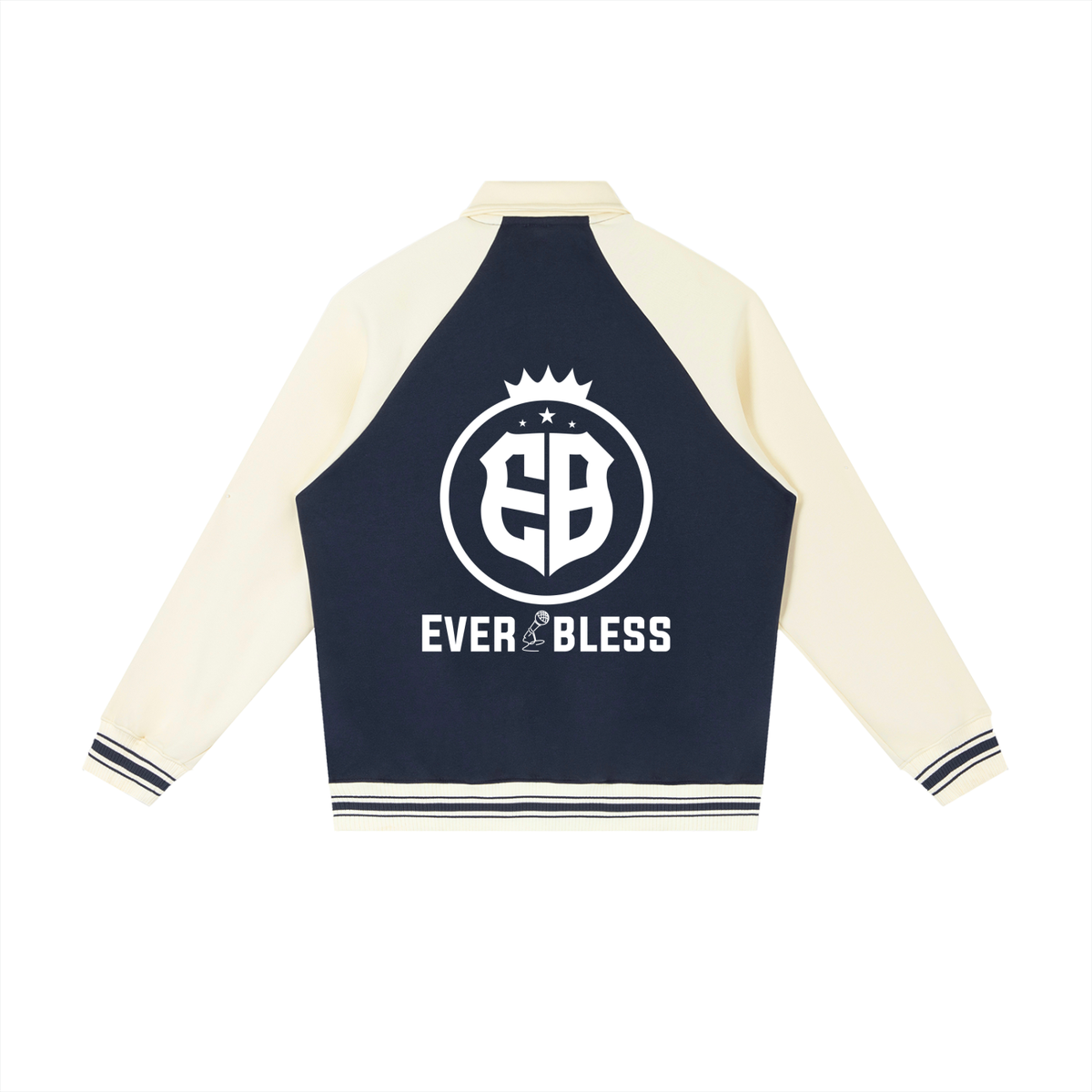 Contrast Raglan Sleeve Baseball Jacket