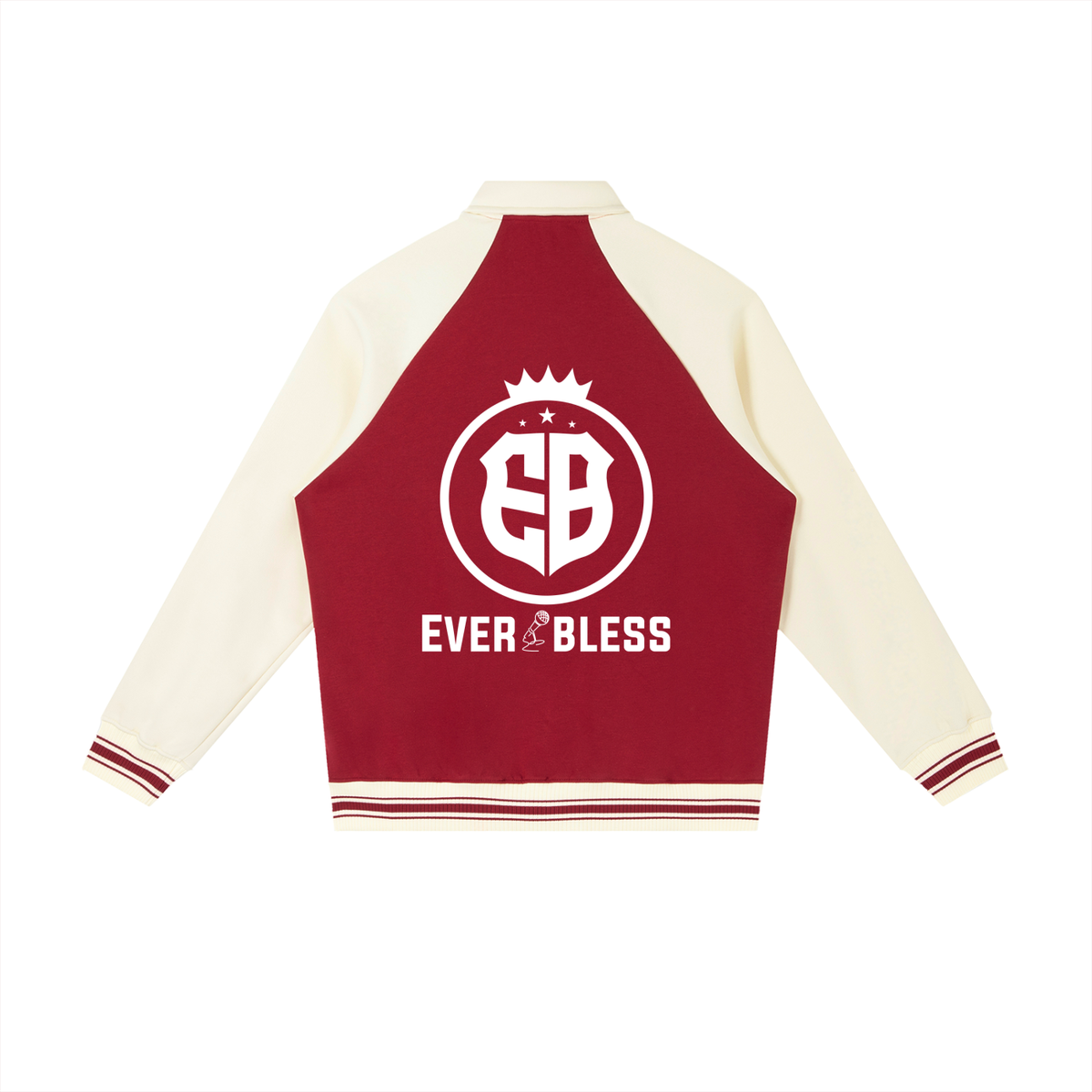 Contrast Raglan Sleeve Baseball Jacket