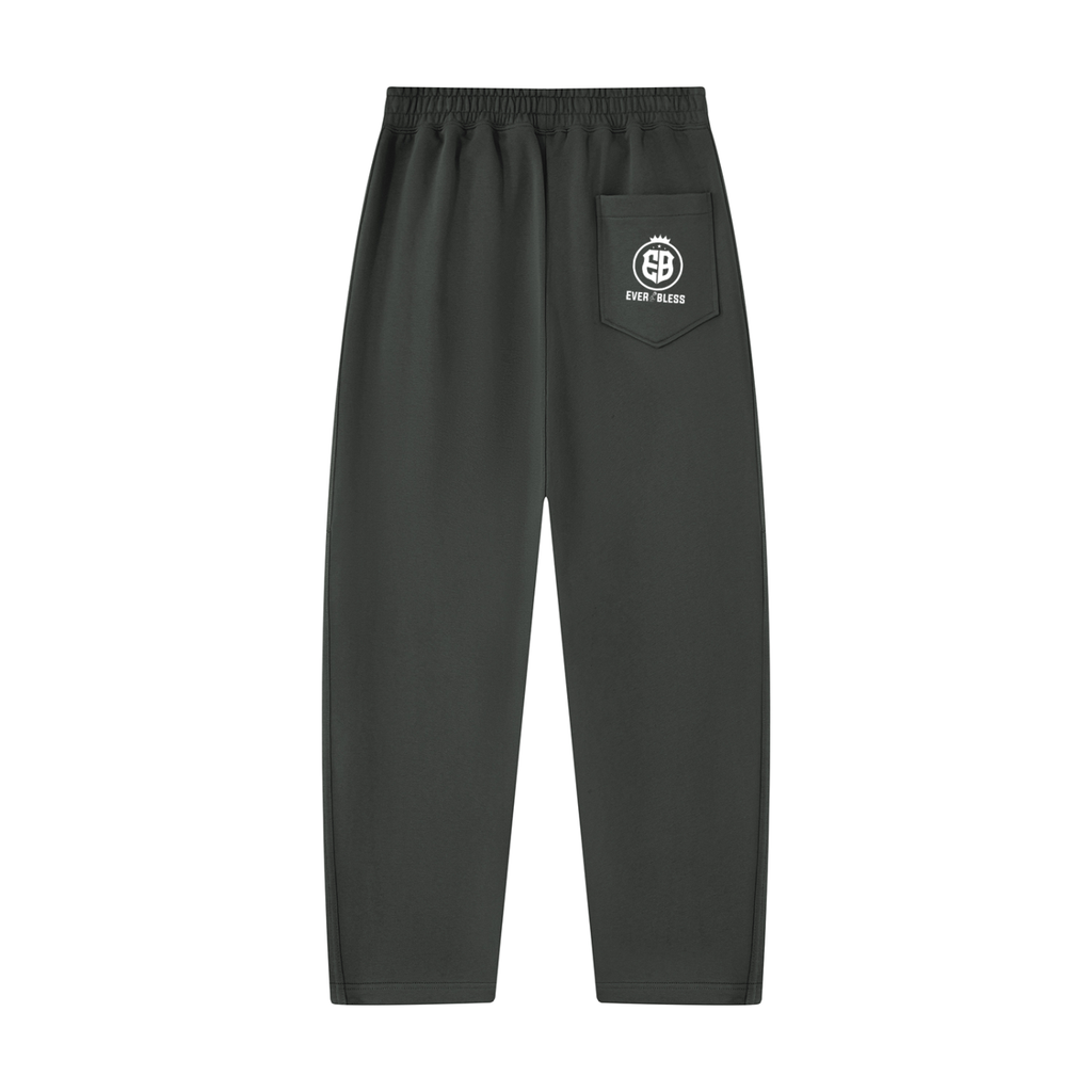 Unisex Tapered Straight Hem Sweatpants