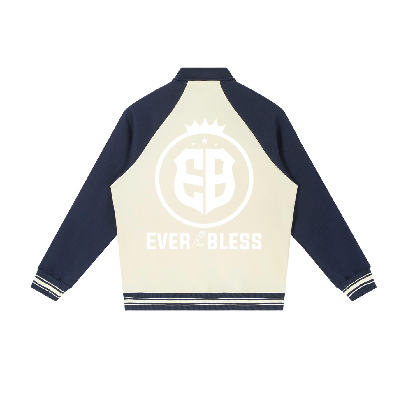 Contrast Raglan Sleeve Baseball Jacket