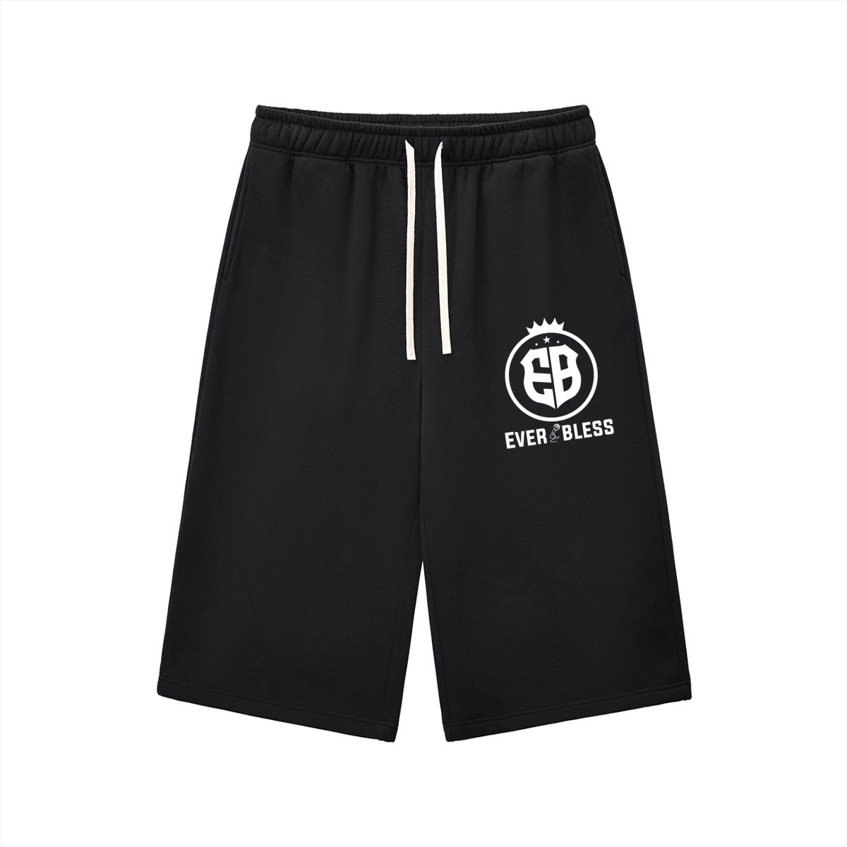 Relaxed Drawstring Three-quarter Sweatpants