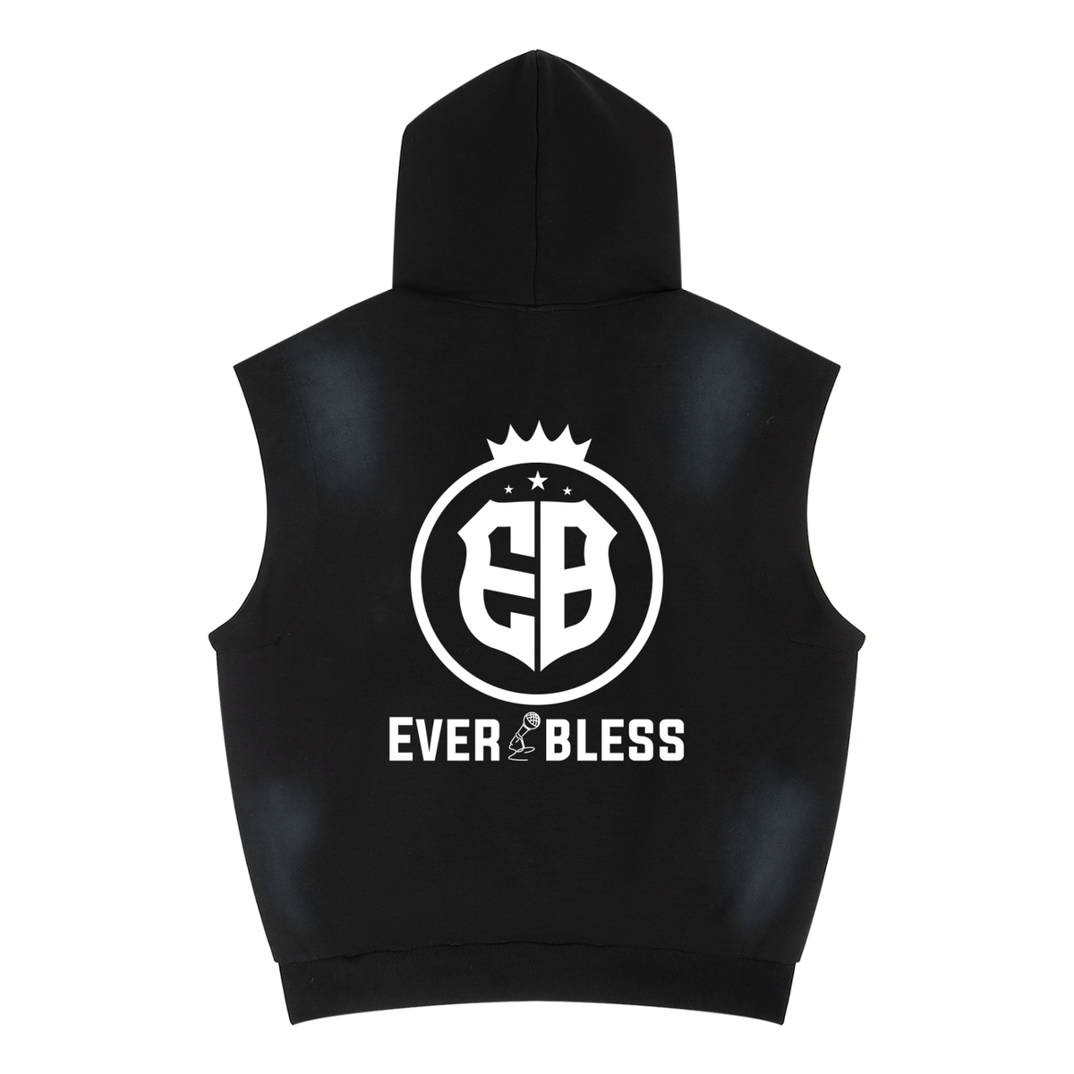 Unisex Vintage Wash Sun Fade Sleeveless Hoodie