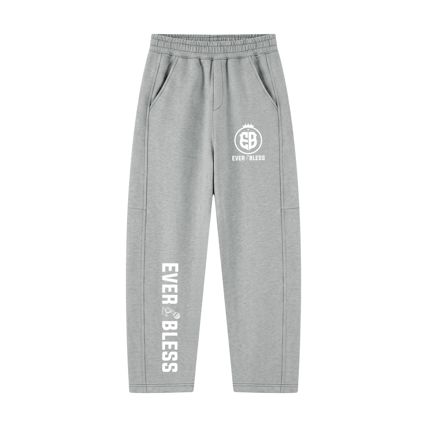 Unisex Tapered Straight Hem Sweatpants