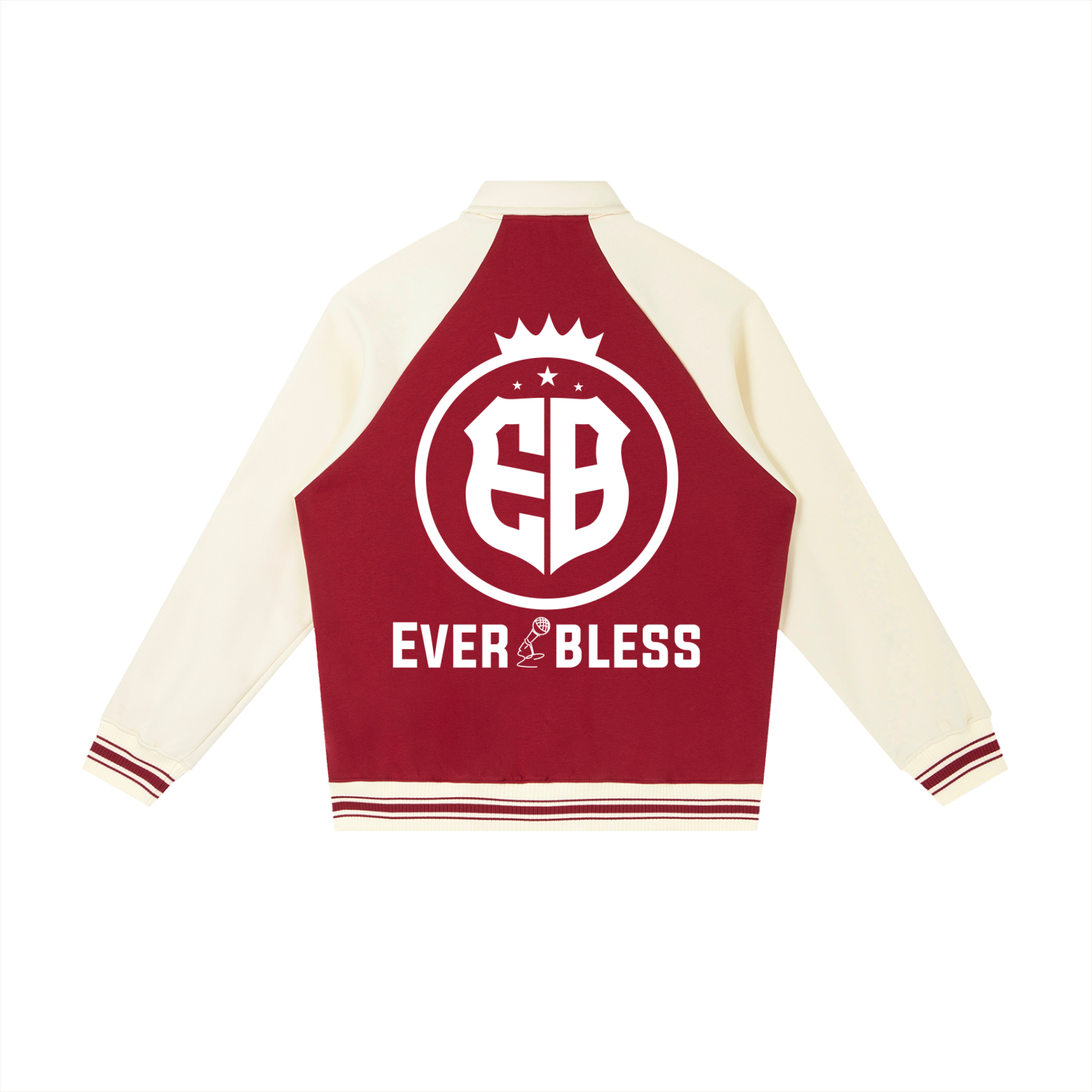 Contrast Raglan Sleeve Baseball Jacket